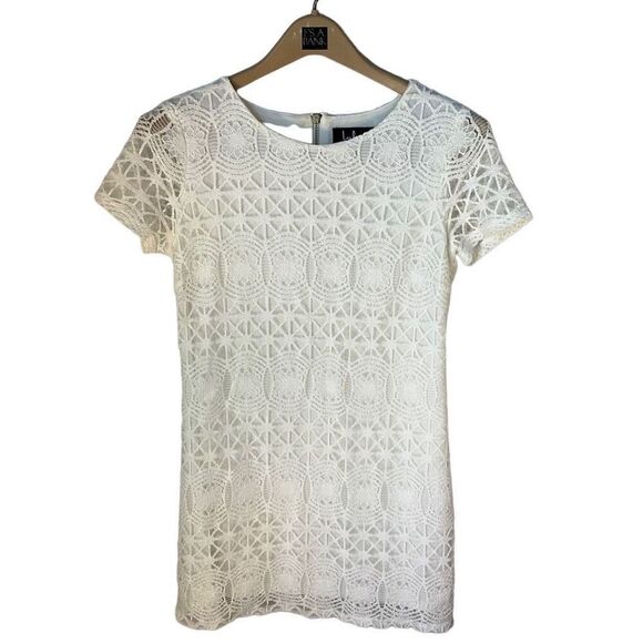 Lulu’s Love You For Eternity Lace Shift Dress, White. XS - Picture 12 of 16